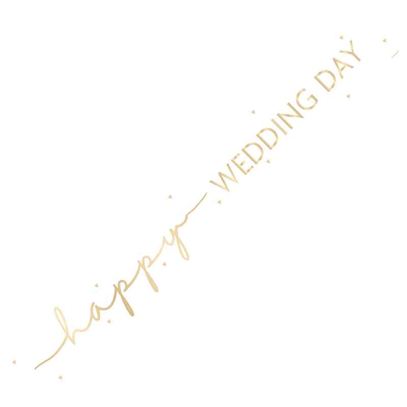 9ft HAPPY WEDDING DAY FOIL BANNER