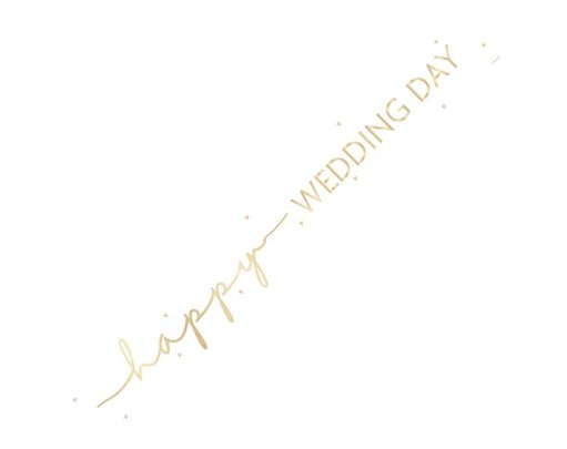 9ft HAPPY WEDDING DAY FOIL BANNER