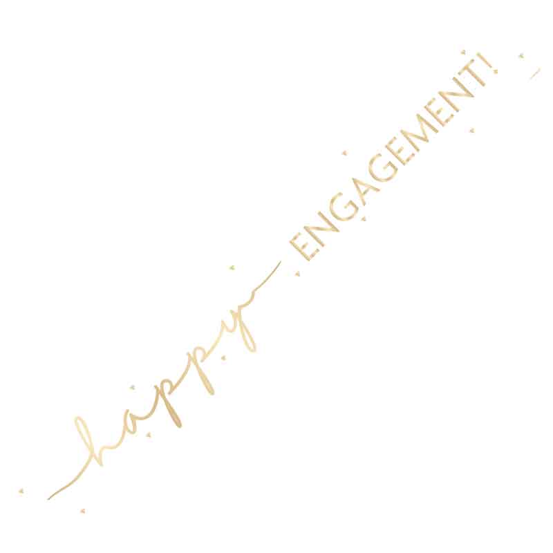 9ft HAPPY ENGAGEMENT FOIL BANNER