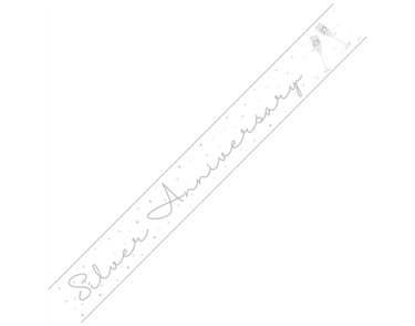 9ft HAPPY 25TH ANNIVERSARY FOIL BANNER