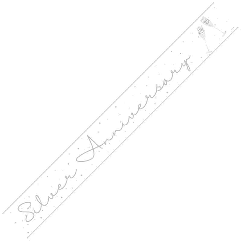 9ft HAPPY 25TH ANNIVERSARY FOIL BANNER