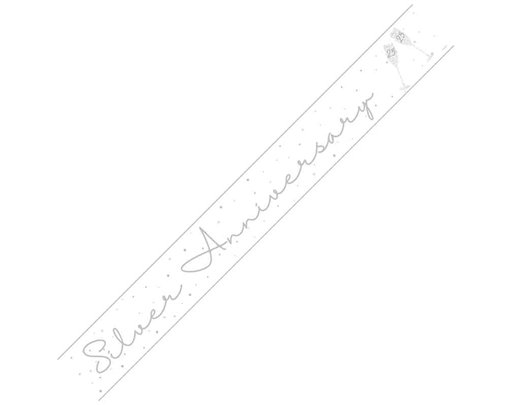 9ft HAPPY 25TH ANNIVERSARY FOIL BANNER