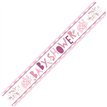 9ft PNK FLORAL ELEPHANT FOIL BANNER