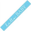 9ft BLUE HELLO BABY FOIL BANNER