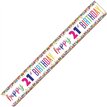 9ft CONFETTI 21ST BIRTHDAY FOIL BANNER