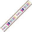 9ft CONFETTI 30TH BIRTHDAY FOIL BANNER