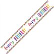 9ft CONFETTI HAPPY BIRTHDAY FOIL BANNER