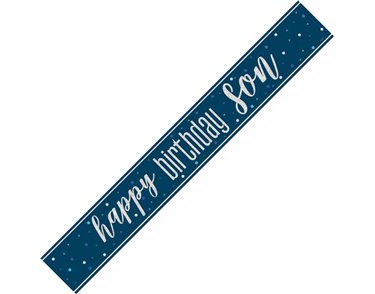 9ft GLITZ BLUE SON FOIL BANNER