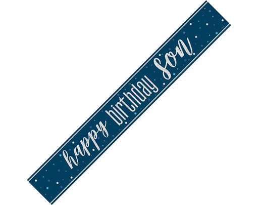9ft GLITZ BLUE SON FOIL BANNER