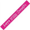 9ft GLITZ PINK DAUGHTER FOIL BANNER