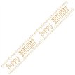 9ft HAPPY BIRTHDAY CONFETTI GOLD FOIL BANNER