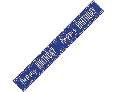 9ft HAPPY BIRTHDAY CONFETTI FOIL BANNER