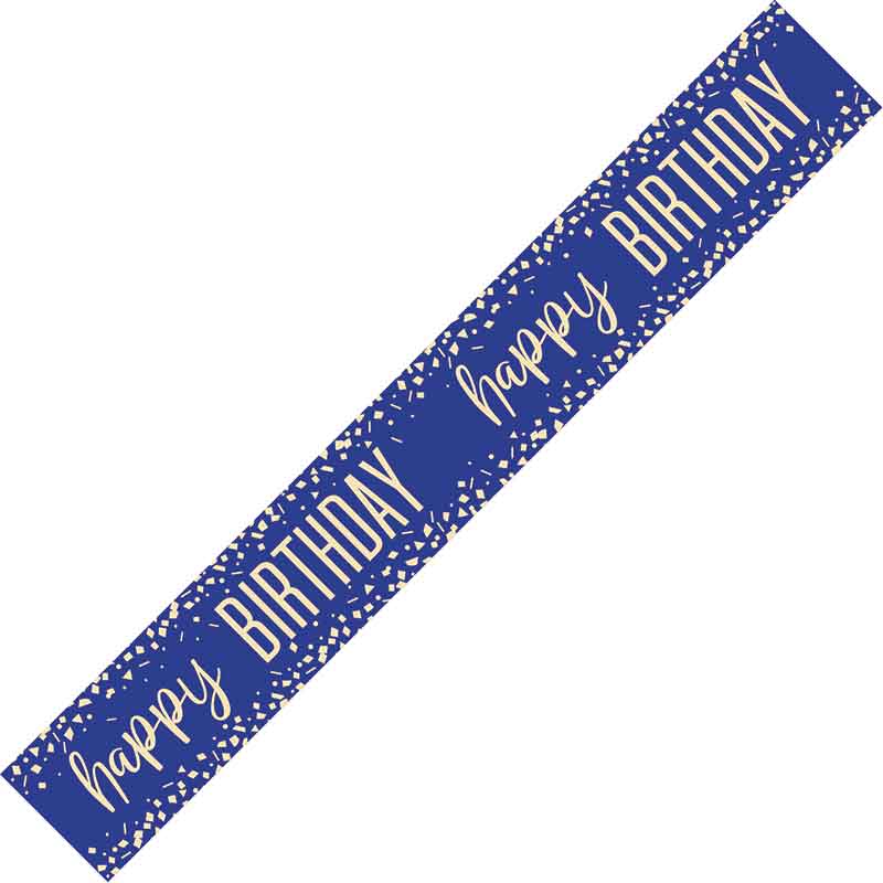 9ft HAPPY BIRTHDAY CONFETTI FOIL BANNER
