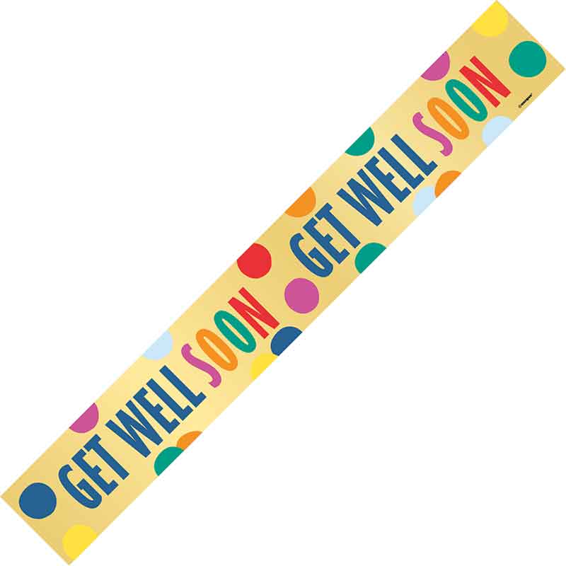 9ft GET WELL SOON FOIL BANNER