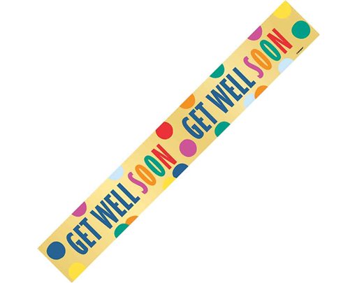 9ft GET WELL SOON FOIL BANNER
