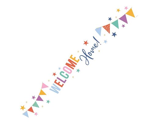 9ft WELCOME HOME FOIL BANNER