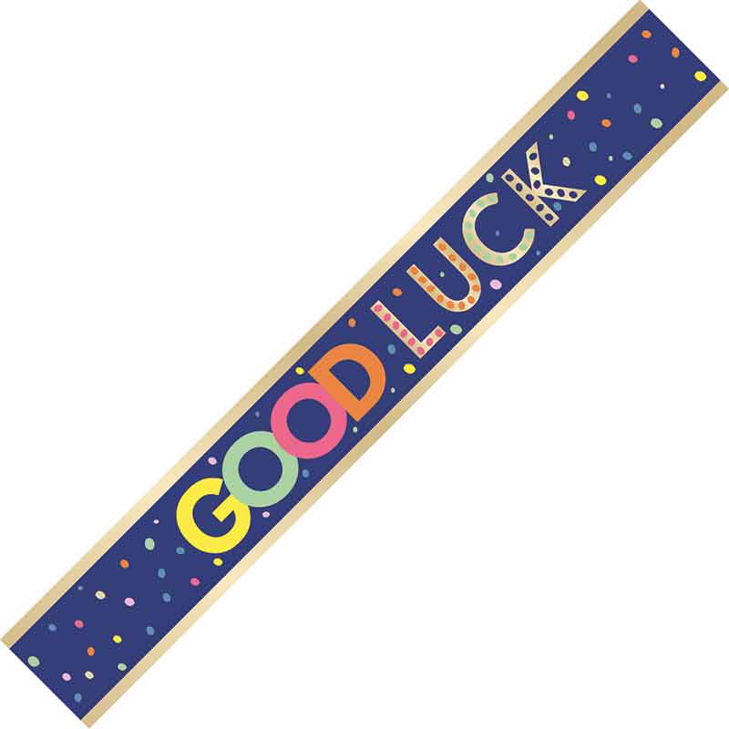 9ft GOOD LUCK FOIL BANNER