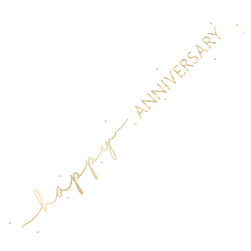 9ft HAPPY ANNIVERSARY FOIL BANNER