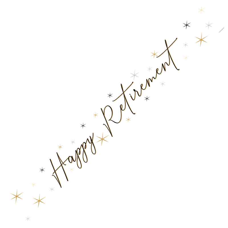 9ft HAPPY RETIREMENT FOIL BANNER