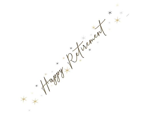 9ft HAPPY RETIREMENT FOIL BANNER