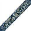 9ft 21ST BIRTHDAY NAVY AND GOLD BANNER