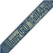 9ft 60TH BIRTHDAY NAVY AND GOLD BANNER