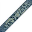 9ft 70TH BIRTHDAY NAVY AND GOLD BANNER