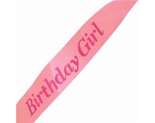 PINK BIRTHDAY GIRL SASH