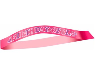 BIRTHDAY GIRL SATIN SASH