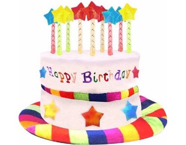 BIRTHDAY CAKE RAINBOW HAT