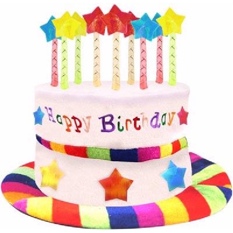 BIRTHDAY CAKE RAINBOW HAT