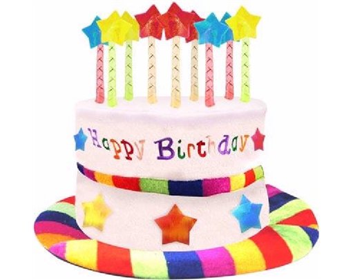 BIRTHDAY CAKE RAINBOW HAT