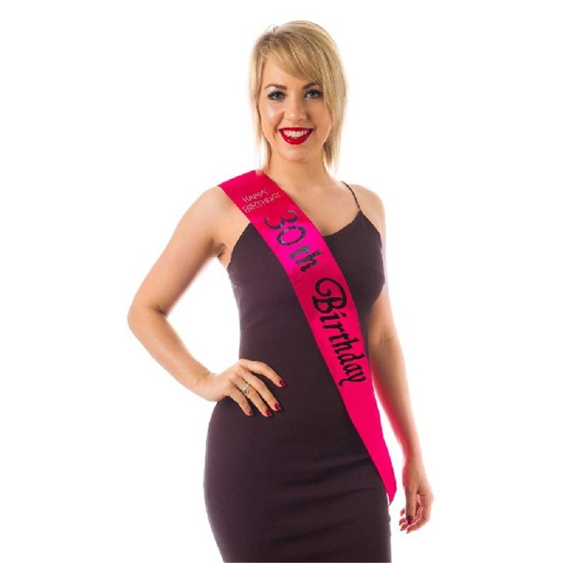 PINK DIAMANTE 30TH BIRTHDAY SASH