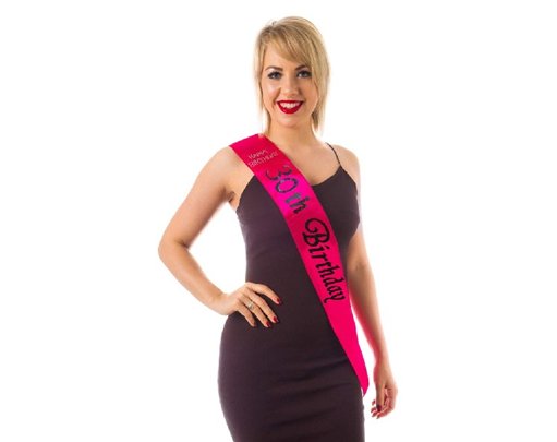 PINK DIAMANTE 30TH BIRTHDAY SASH
