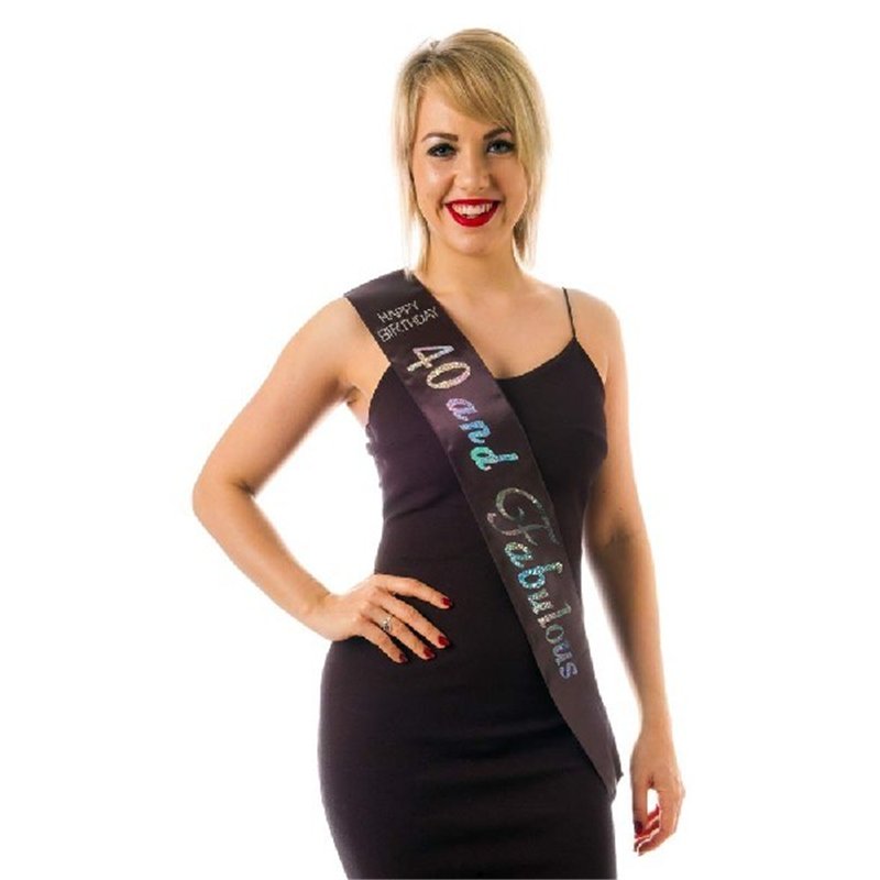 BLACK DIAMANTE 40 AND FABULOUS SASH