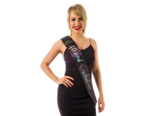 BLACK DIAMANTE 40 AND FABULOUS SASH