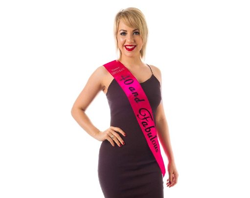 PINK DIAMANTE 40 AND FABULOUS SASH