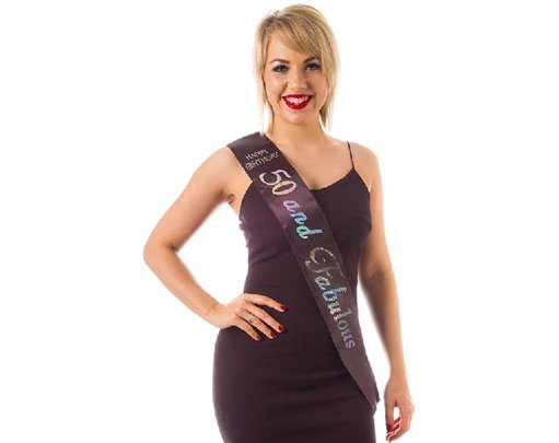BLACK DIAMANTE 50 & FABULOUS SASH