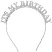 SILVER 'IT'S MY BIRTHDAY' BIRTHDAY GLITTER HEADBAND