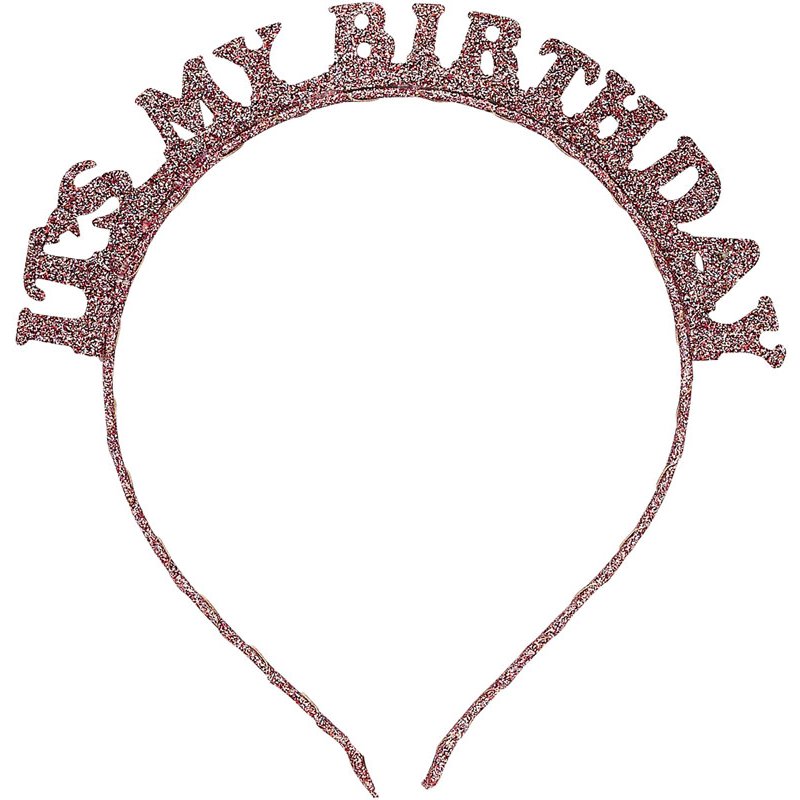 ROSE GOLD 'IT'S MY BIRTHDAY' GLITTER HEADBAND