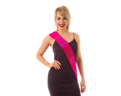 HOT PINK 21ST BIRTHDAY SASH