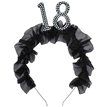 AGE 18 HEADBAND WITH RUFFLES AND PEARLS