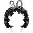 AGE 30 HEADBAND WITH RUFFLES AND PEARLS