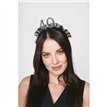 AGE 40 HEADBAND WITH RUFFLES AND PEARLS