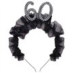 AGE 60 HEADBAND WITH RUFFLES AND PEARLS