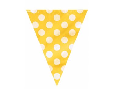 12FT YELLOW DOTS FLAG BANNER