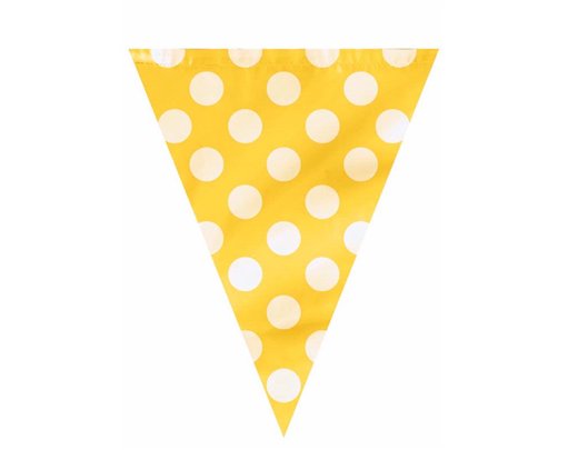 12FT YELLOW DOTS FLAG BANNER