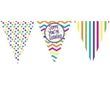 SORRY YOU'RE LEAVING FLAG BUNTING