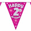 3.9M 2ND BIRTHDAY PINK BUNTING