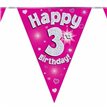 3.9M 3RD BIRTHDAY PINK BUNTING